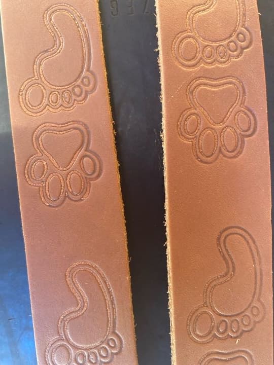 Collar piel huellitas 11