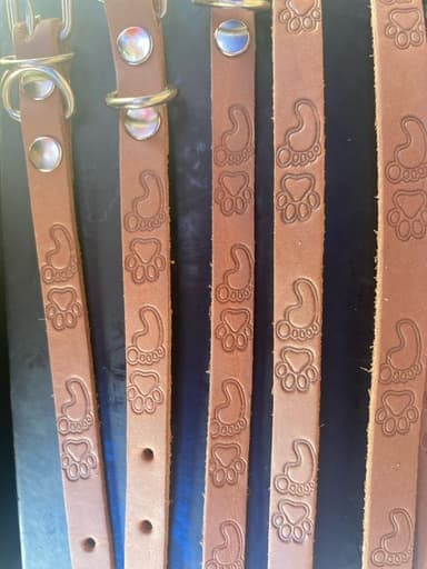 Collar piel huellitas 3