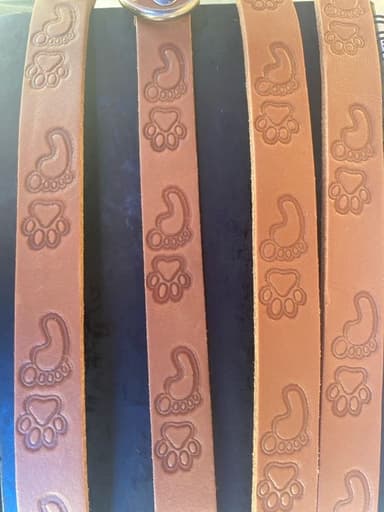 Collar piel huellitas 4